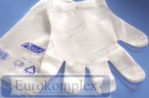 Rękawice foliowe HDPE na zawieszce a'100szt M-XL