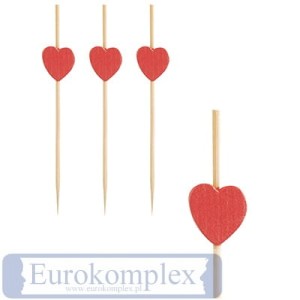 Patyczki fingerfood a'100 7cm HEART 84665