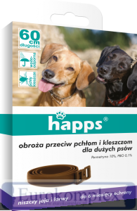 Happs - obroża przeciw pchłom i kleszczom duże psy