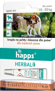 Happs - herbal krople na pchły i kleszcze do 10kg