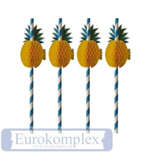 Słomki z papieru 6mm 'pienapple' 20cm 87780