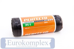 Cienkie worki na śmieci HDPE Perfecto 35L a'50